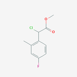 molecular formula C10H10ClFO2 B2416590 Methyl 2-chloro-2-(4-fluoro-2-methylphenyl)acetate CAS No. 1248162-81-3