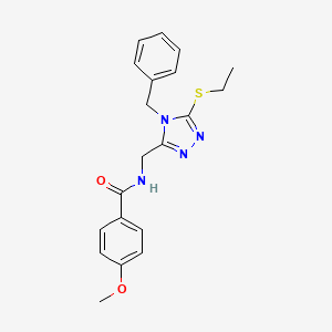 N-{[4-benzyl-5-(ethylsulfanyl)-4H-1,2,4-triazol-3-yl]methyl}-4-methoxybenzamide