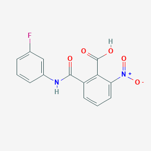 molecular formula C14H9FN2O5 B241661 2-[(3-Fluoroanilino)carbonyl]-6-nitrobenzoic acid 