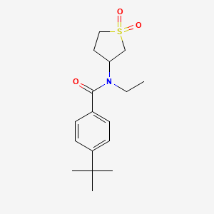 molecular formula C17H25NO3S B2416612 4-(叔丁基)-N-(1,1-二氧化四氢噻吩-3-基)-N-乙基苯甲酰胺 CAS No. 898424-94-7