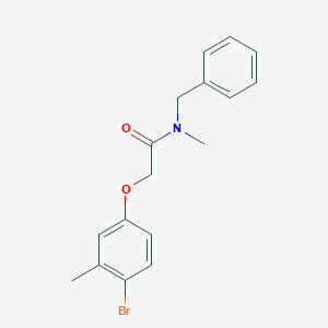 molecular formula C17H18BrNO2 B241662 N-Benzyl-2-(4-bromo-3-methyl-phenoxy)-N-methyl-acetamide 