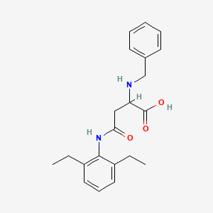molecular formula C21H26N2O3 B2416635 2-(Benzylamino)-4-((2,6-diethylphenyl)amino)-4-oxobutanoic acid CAS No. 1047682-97-2