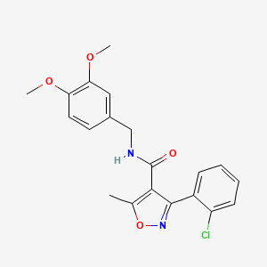 3-(2-chlorophenyl)-N-[(3,4-dimethoxyphenyl)methyl]-5-methyl-1,2-oxazole-4-carboxamide