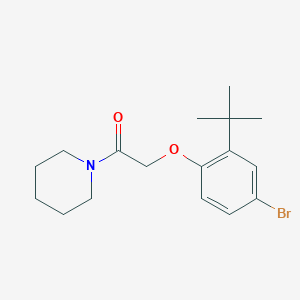 molecular formula C17H24BrNO2 B241664 1-[(4-Bromo-2-tert-butylphenoxy)acetyl]piperidine 