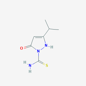 molecular formula C7H11N3OS B2416641 1-(Aminothioxomethyl)-3-(isopropyl)-3-pyrazolin-5-one CAS No. 1119391-69-3