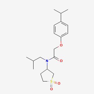 molecular formula C19H29NO4S B2416643 N-(1,1-dioxidotetrahydrothiophen-3-yl)-N-isobutyl-2-(4-isopropylphenoxy)acetamide CAS No. 898425-65-5