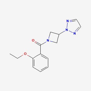 molecular formula C14H16N4O2 B2416644 (3-(2H-1,2,3-triazol-2-yl)azetidin-1-yl)(2-ethoxyphenyl)methanone CAS No. 2189499-60-1