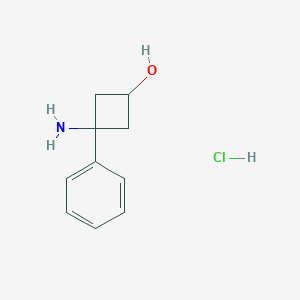 molecular formula C10H14ClNO B2416646 (1s,3s)-3-Amino-3-phenylcyclobutan-1-ol hydrochloride CAS No. 2094034-16-7
