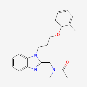 N-methyl-N-({1-[3-(2-methylphenoxy)propyl]-1H-benzimidazol-2-yl}methyl)acetamide