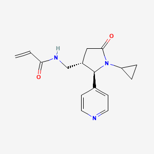 N-[[(2R,3S)-1-Cyclopropyl-5-oxo-2-pyridin-4-ylpyrrolidin-3-yl]methyl]prop-2-enamide