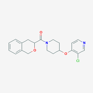 molecular formula C20H21ClN2O3 B2416651 (4-((3-氯吡啶-4-基)氧基)哌啶-1-基)(异色满-3-基)甲苯酮 CAS No. 2034395-25-8
