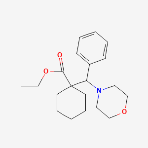 molecular formula C20H29NO3 B2416652 Ethyl 1-[morpholin-4-yl(phenyl)methyl]cyclohexane-1-carboxylate CAS No. 130473-99-3