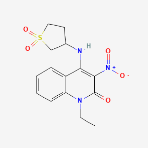 4-((1,1-dioxidotetrahydrothiophen-3-yl)amino)-1-ethyl-3-nitroquinolin-2(1H)-one