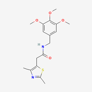 molecular formula C17H22N2O4S B2416660 2-(2,4-二甲基噻唑-5-基)-N-(3,4,5-三甲氧基苄基)乙酰胺 CAS No. 1219914-15-4