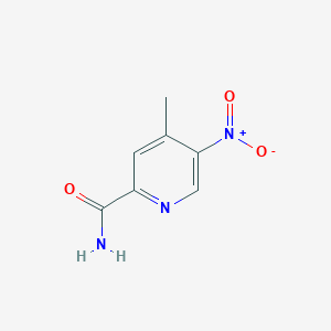 molecular formula C7H7N3O3 B2416661 4-Methyl-5-nitropicolinamide CAS No. 59290-38-9