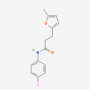 molecular formula C14H14INO2 B2416672 N-(4-碘苯基)-3-(5-甲基呋喃-2-基)丙酰胺 CAS No. 874465-02-8