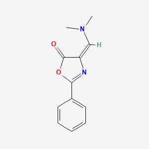 molecular formula C12H12N2O2 B2416681 4-[(二甲氨基)亚甲基]-2-苯基-1,3-恶唑-5(4H)-酮 CAS No. 51254-00-3