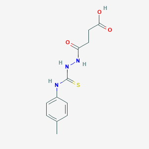 molecular formula C12H15N3O3S B241669 4-Oxo-4-[2-(4-toluidinocarbothioyl)hydrazino]butanoic acid 