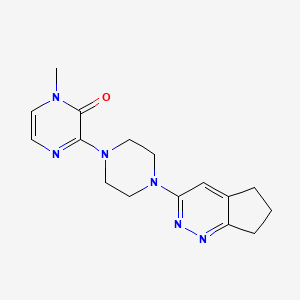 molecular formula C16H20N6O B2416690 3-(4-(6,7-dihydro-5H-cyclopenta[c]pyridazin-3-yl)piperazin-1-yl)-1-methylpyrazin-2(1H)-one CAS No. 2034610-46-1