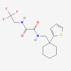 molecular formula C15H19F3N2O2S B2416694 N1-((1-(噻吩-2-基)环己基)甲基)-N2-(2,2,2-三氟乙基)草酰胺 CAS No. 1324691-15-7