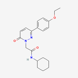 molecular formula C20H25N3O3 B2416698 N-cyclohexyl-2-(3-(4-ethoxyphenyl)-6-oxopyridazin-1(6H)-yl)acetamide CAS No. 922974-04-7