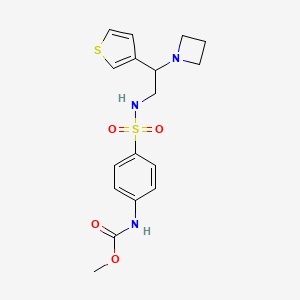 methyl (4-(N-(2-(azetidin-1-yl)-2-(thiophen-3-yl)ethyl)sulfamoyl)phenyl)carbamate