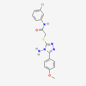 molecular formula C17H16ClN5O2S B2416718 2-{[4-amino-5-(4-methoxyphenyl)-4H-1,2,4-triazol-3-yl]sulfanyl}-N-(3-chlorophenyl)acetamide CAS No. 784184-39-0