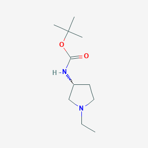molecular formula C11H22N2O2 B2416730 (R)-叔丁基-1-乙基吡咯烷-3-基氨基甲酸酯 CAS No. 1001347-43-8