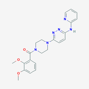 molecular formula C22H24N6O3 B2416734 (2,3-Dimethoxyphenyl)(4-(6-(pyridin-2-ylamino)pyridazin-3-yl)piperazin-1-yl)methanone CAS No. 1040647-10-6