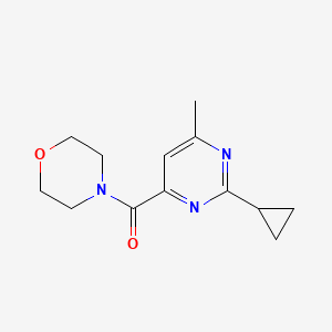 molecular formula C13H17N3O2 B2416738 (2-Cyclopropyl-6-methylpyrimidin-4-yl)-morpholin-4-ylmethanone CAS No. 2415572-41-5