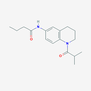 molecular formula C17H24N2O2 B2416743 N-(1-isobutyryl-1,2,3,4-tetrahydroquinolin-6-yl)butyramide CAS No. 942005-76-7