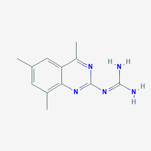 molecular formula C12H16ClN5 B2416752 1-(4,6,8-Trimethylquinazolin-2-yl)guanidine CAS No. 351190-78-8