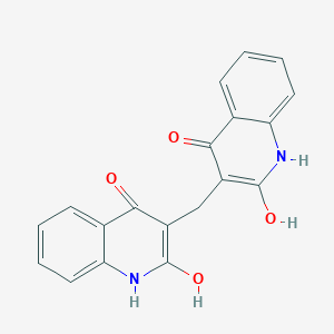 molecular formula C19H14N2O4 B241676 2-hydroxy-3-[(2-hydroxy-4-oxo-1H-quinolin-3-yl)methyl]-1H-quinolin-4-one 