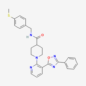 5-(3,4-dimethylisoxazol-5-yl)-N-(3,4,5-trimethoxyphenyl)thiophene-2-sulfonamide