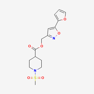 (5-(Furan-2-yl)isoxazol-3-yl)methyl 1-(methylsulfonyl)piperidine-4-carboxylate