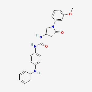 molecular formula C24H24N4O3 B2416776 1-(1-(3-Methoxyphenyl)-5-oxopyrrolidin-3-yl)-3-(4-(phenylamino)phenyl)urea CAS No. 894022-12-9