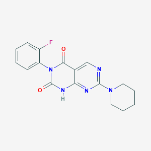 molecular formula C17H16FN5O2 B2416778 3-(2-fluorophenyl)-7-piperidin-1-ylpyrimido[4,5-d]pyrimidine-2,4(1H,3H)-dione CAS No. 1396857-19-4