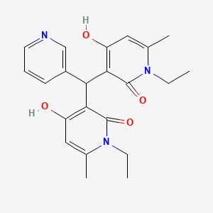 molecular formula C22H25N3O4 B2416799 3,3'-(pyridin-3-ylmethylene)bis(1-ethyl-4-hydroxy-6-methylpyridin-2(1H)-one) CAS No. 883087-91-0
