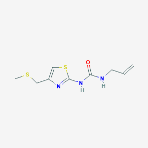 molecular formula C9H13N3OS2 B2416812 1-Allyl-3-(4-((methylthio)methyl)thiazol-2-yl)urea CAS No. 1207059-27-5