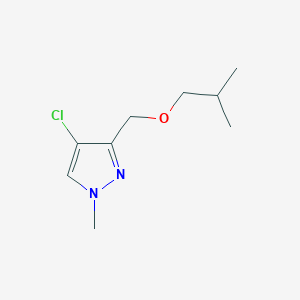 molecular formula C9H15ClN2O B2416813 4-chloro-3-(isobutoxymethyl)-1-methyl-1H-pyrazole CAS No. 1856078-24-4
