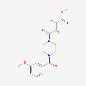 molecular formula C17H20N2O5 B2416815 Methyl (E)-4-[4-(3-methoxybenzoyl)piperazin-1-yl]-4-oxobut-2-enoate CAS No. 2411333-44-1