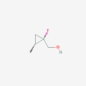 molecular formula C5H9FO B2416822 [(1S,2R)-1-Fluoro-2-methylcyclopropyl]methanol CAS No. 2351195-73-6