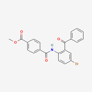 molecular formula C22H16BrNO4 B2416833 4-[(2-苯甲酰基-4-溴苯基)氨基羰基]苯甲酸甲酯 CAS No. 476326-63-3