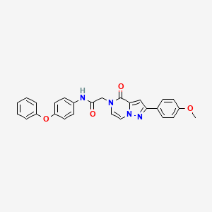 molecular formula C27H22N4O4 B2416861 2-[2-(4-methoxyphenyl)-4-oxopyrazolo[1,5-a]pyrazin-5(4H)-yl]-N-(4-phenoxyphenyl)acetamide CAS No. 941907-02-4