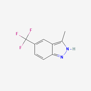 molecular formula C9H7F3N2 B2416878 3-Methyl-5-(trifluoromethyl)-1H-indazole CAS No. 945265-11-2
