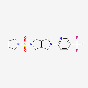 5-Pyrrolidin-1-ylsulfonyl-2-[5-(trifluoromethyl)pyridin-2-yl]-1,3,3a,4,6,6a-hexahydropyrrolo[3,4-c]pyrrole