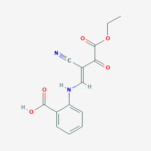 molecular formula C14H12N2O5 B2416888 2-[[(E)-2-cyano-4-ethoxy-3,4-dioxobut-1-enyl]amino]benzoic acid CAS No. 338960-20-6