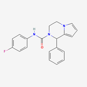 molecular formula C20H18FN3O B2416892 N-(4-氟苯基)-1-苯基-3,4-二氢吡咯并[1,2-a]嘧啶-2(1H)-甲酰胺 CAS No. 899959-60-5