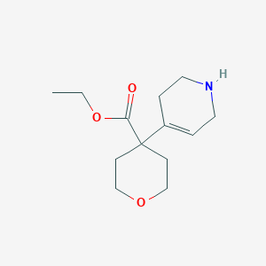 molecular formula C13H21NO3 B2416896 Ethyl 4-(1,2,3,6-tetrahydropyridin-4-yl)oxane-4-carboxylate CAS No. 2287340-72-9