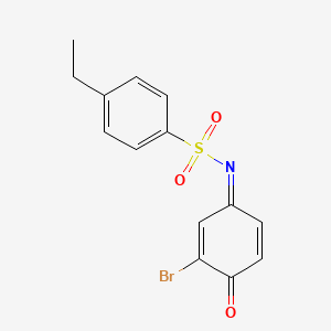 molecular formula C14H12BrNO3S B2416910 (Z)-N-(3-bromo-4-oxocyclohexa-2,5-dien-1-ylidene)-4-ethylbenzenesulfonamide CAS No. 477483-49-1